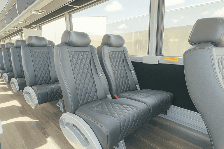 interior of Charter Bus Rental Ames charter bus